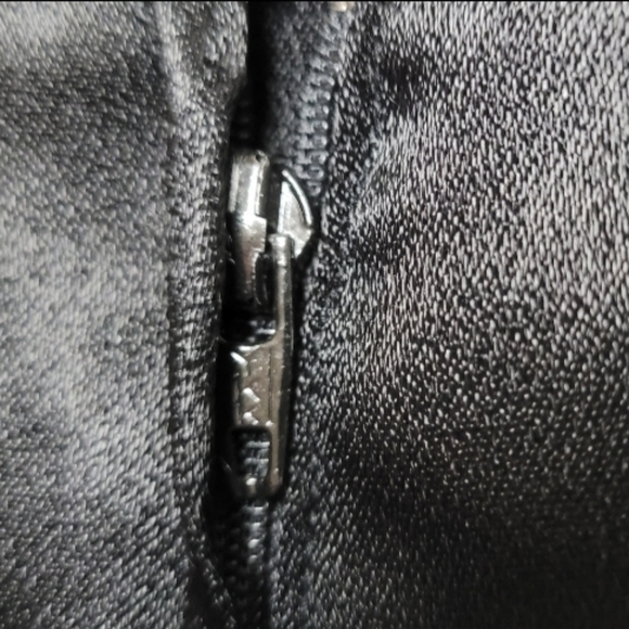 1970s Vintage Black Satin Handmade High Waisted Extreme Bell Bottom Trousers XL - Picture 10 of 10